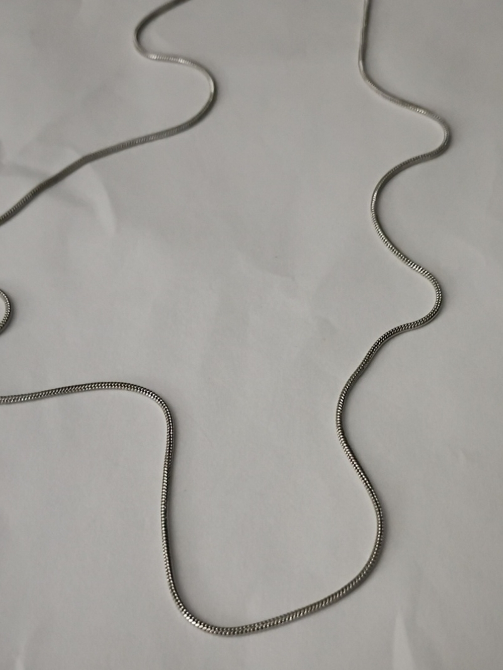Sterling Silver Snake Chain Necklace - Silver